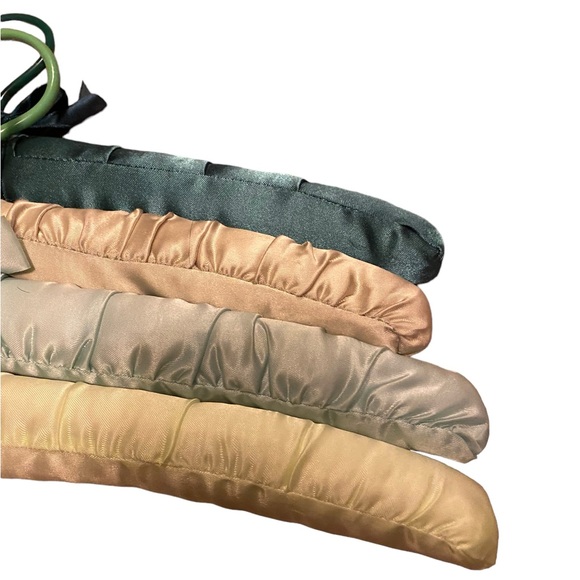 Ocean dreams set of padded satin fabric hangers, set of 4 - Picture 4 of 5